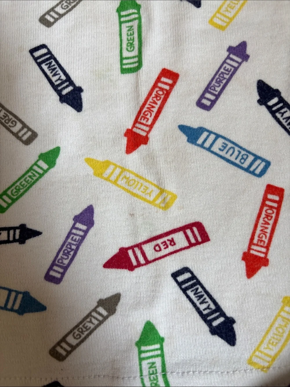 Hanna Andersson White Crayon-Print Organic Cotton Pajama Set size 6-7/ 120cm